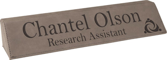 10 1/2" Laserable Leatherette Desk Wedge