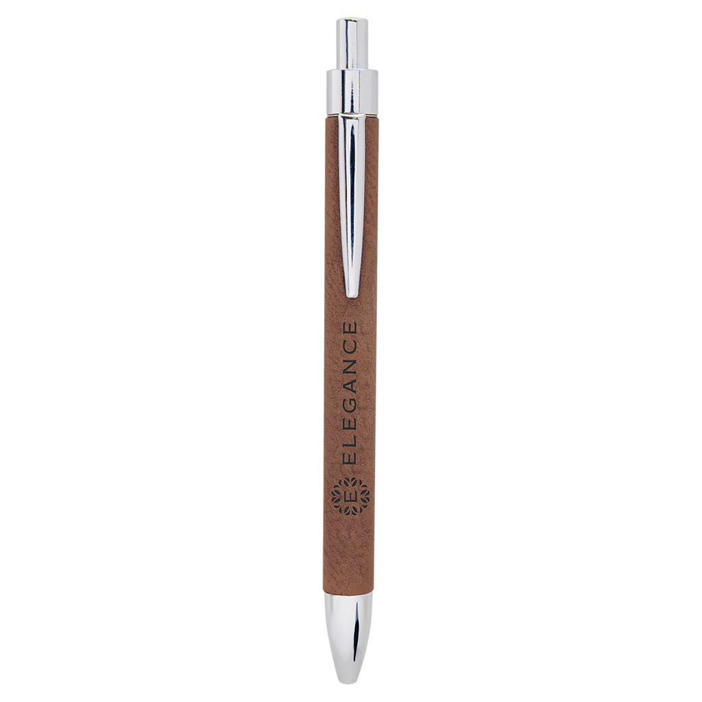Dark Laserable Leatherette Pen