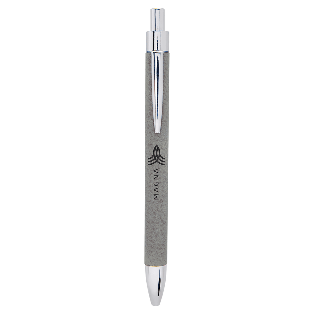 Gray Laserable Leatherette Pen