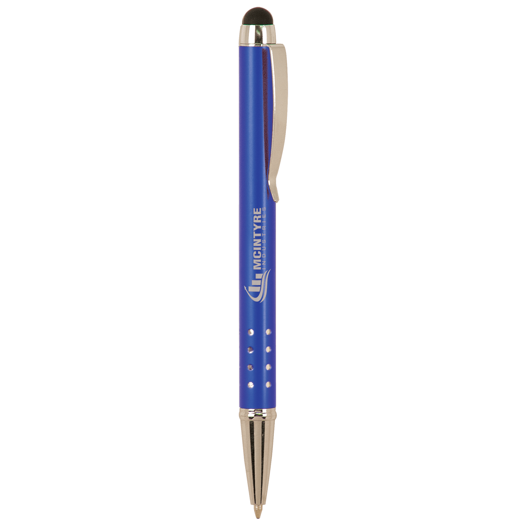 Blue with Trim Laserable Pen with Stylus