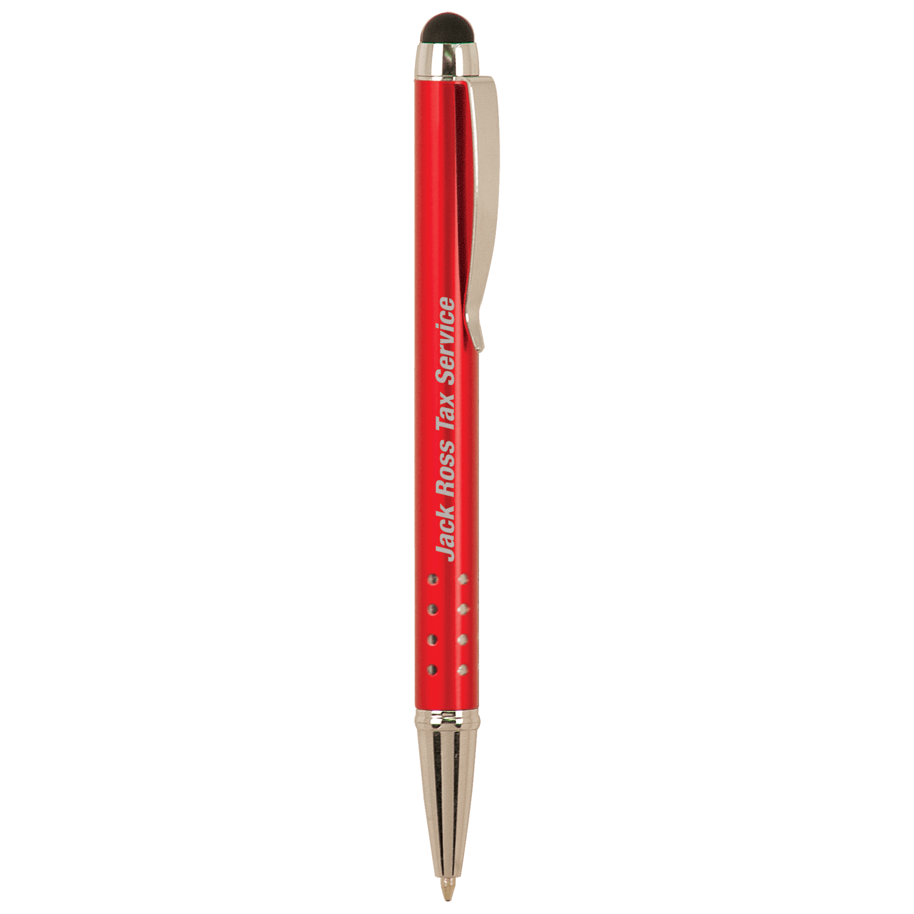 Red with Trim Laserable Pen with Stylus