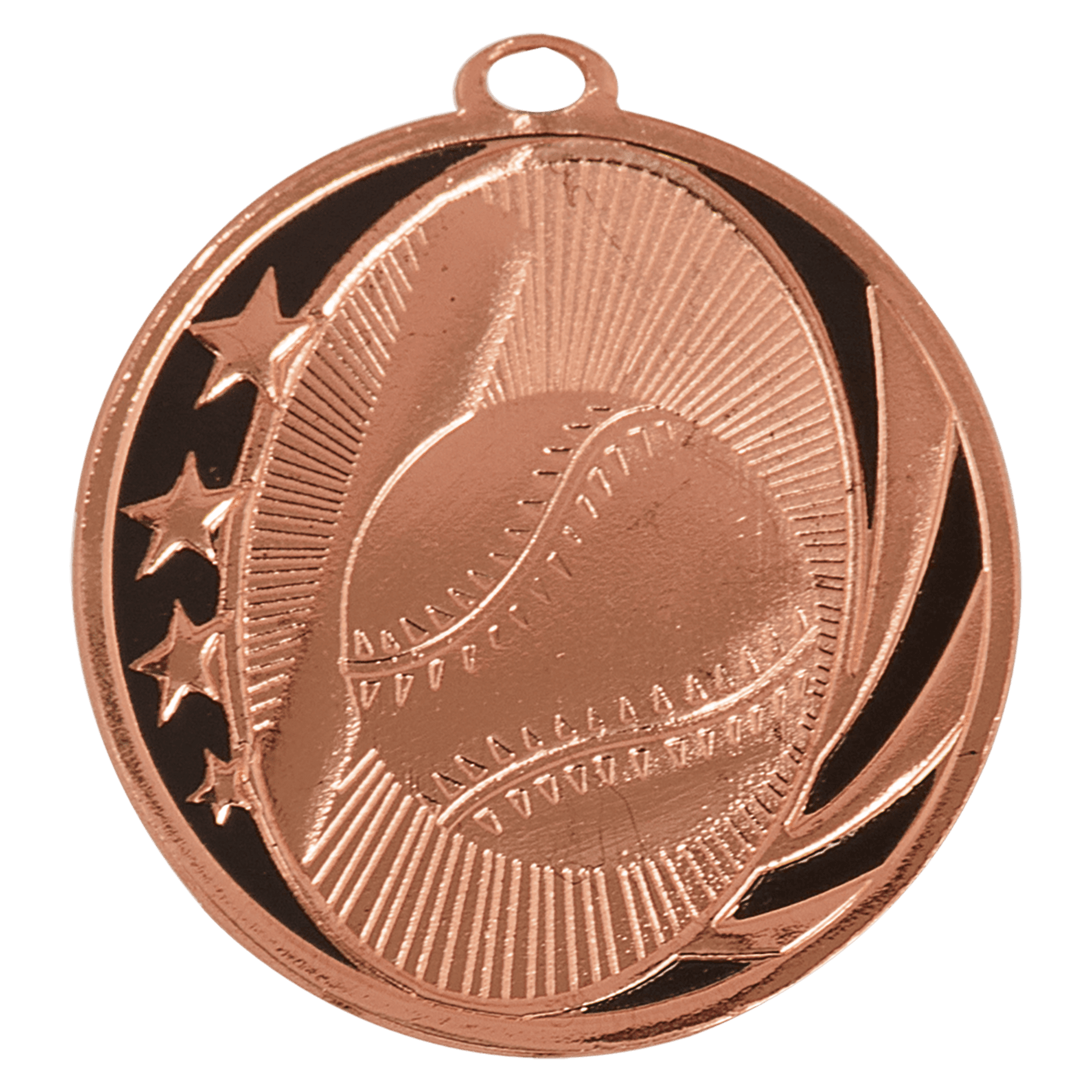 2" Bright Baseball/Softball Laserable MidNite Star Medal