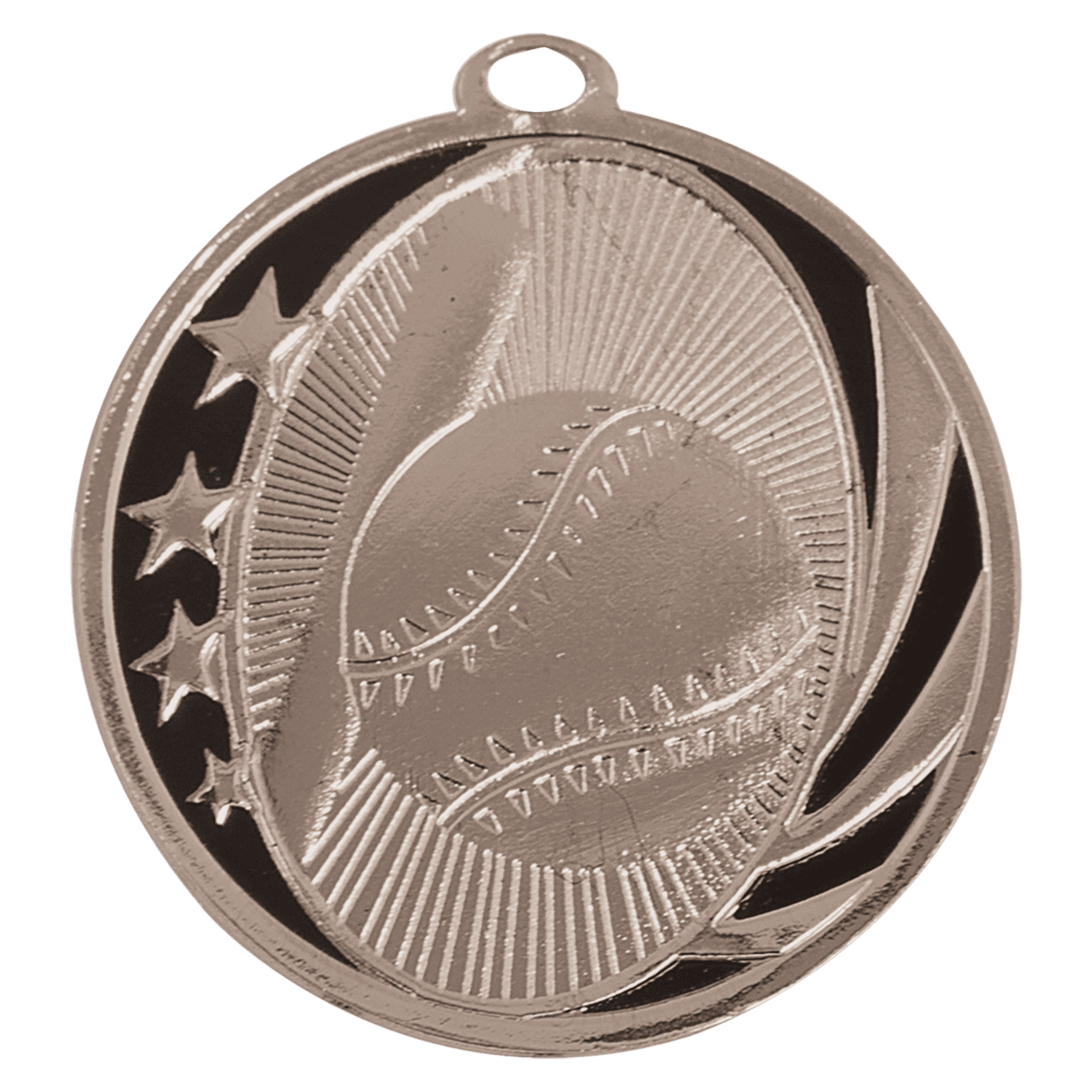 2" Bright Baseball/Softball Laserable MidNite Star Medal