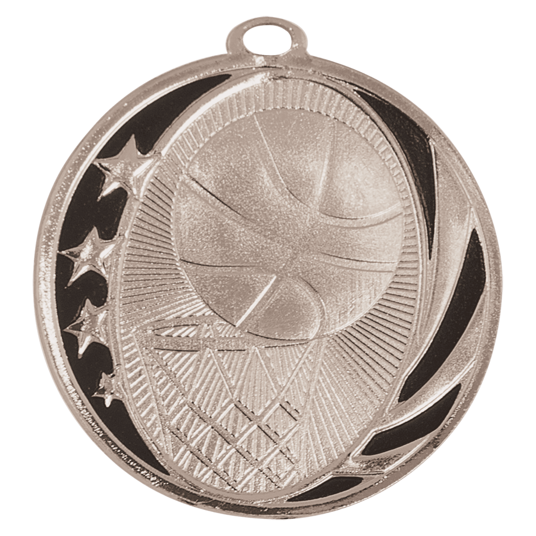 2" Bright Basketball Laserable MidNite Star Medal