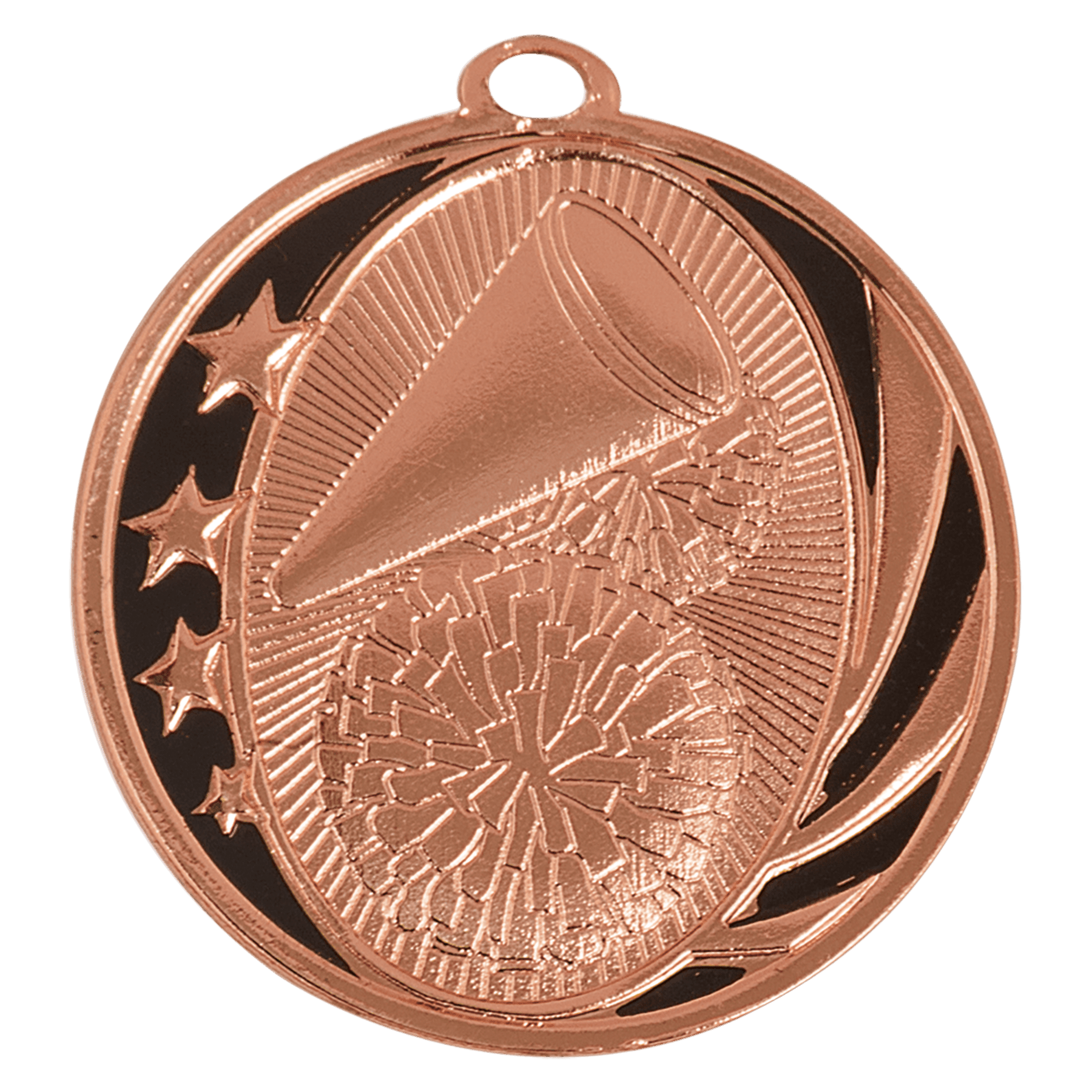 2" Bright Cheer Laserable MidNite Star Medal