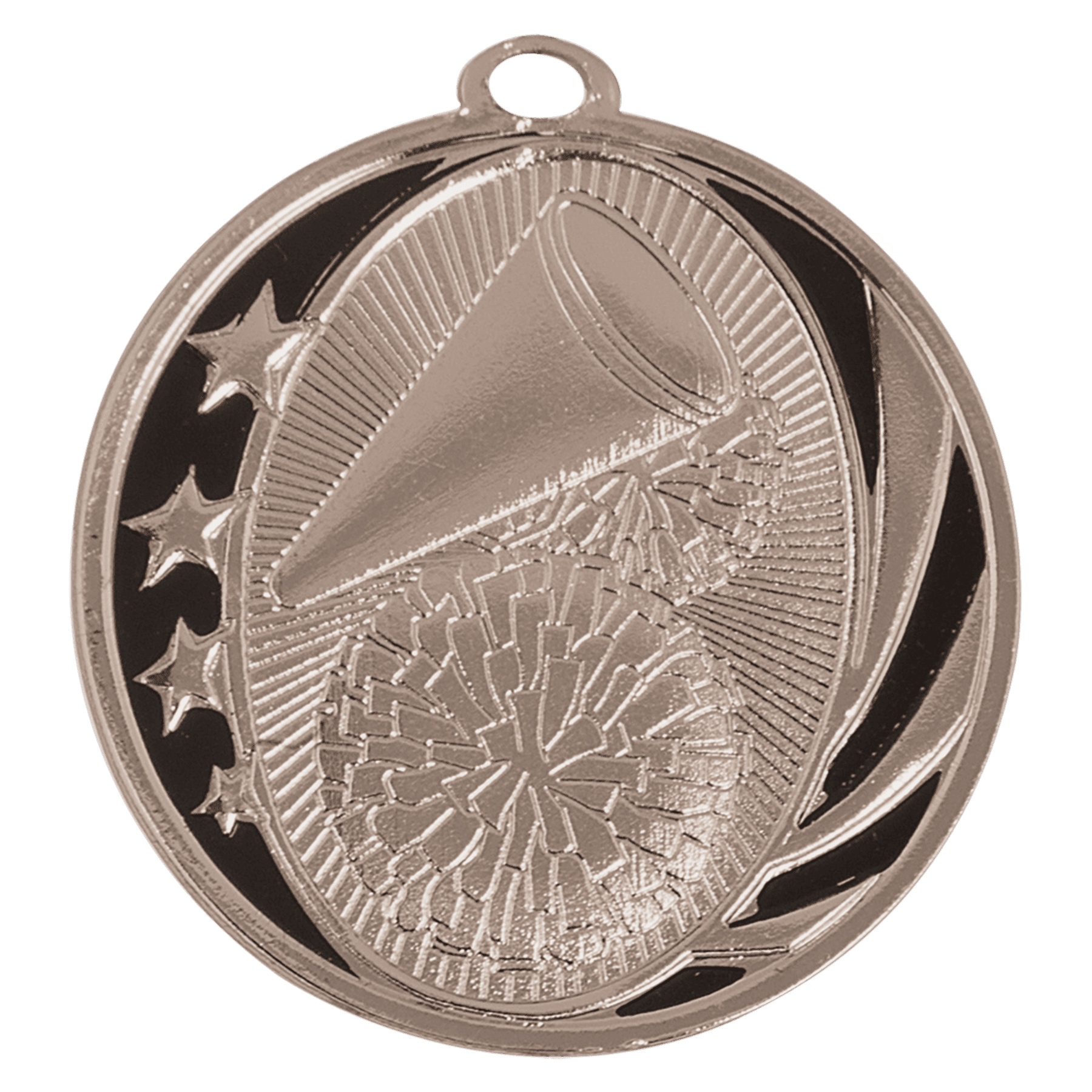 2" Bright Cheer Laserable MidNite Star Medal