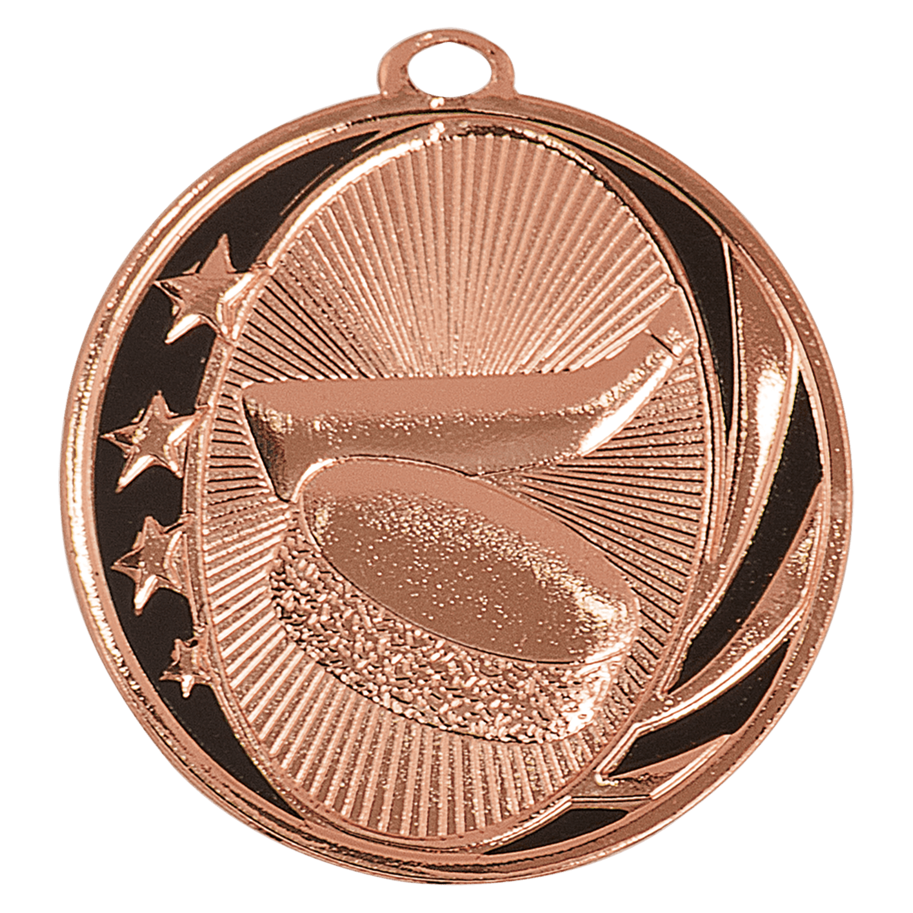 2" Bright Hockey Laserable MidNite Star Medal