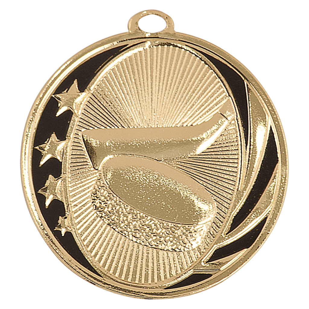2" Bright Hockey Laserable MidNite Star Medal