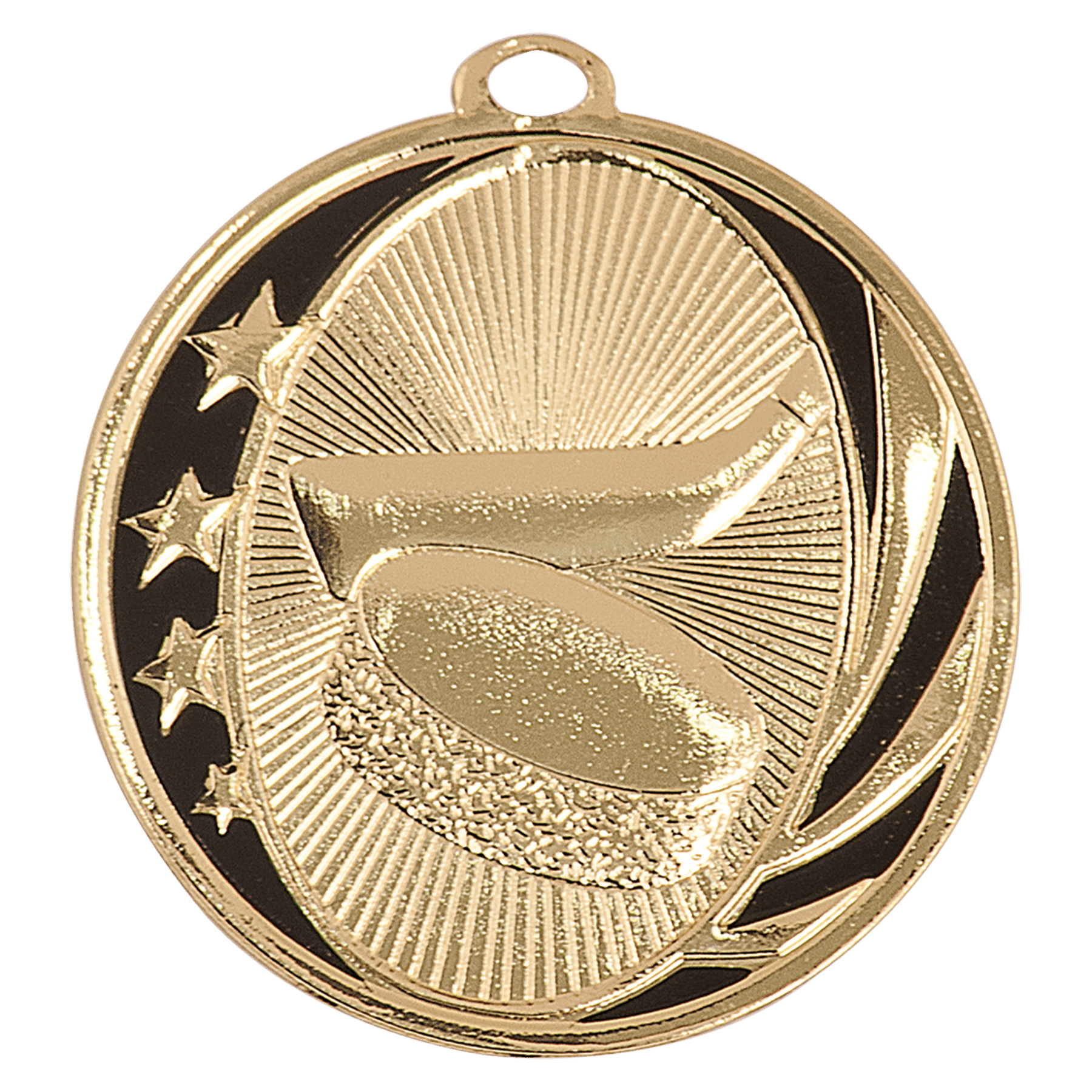 2" Bright Hockey Laserable MidNite Star Medal