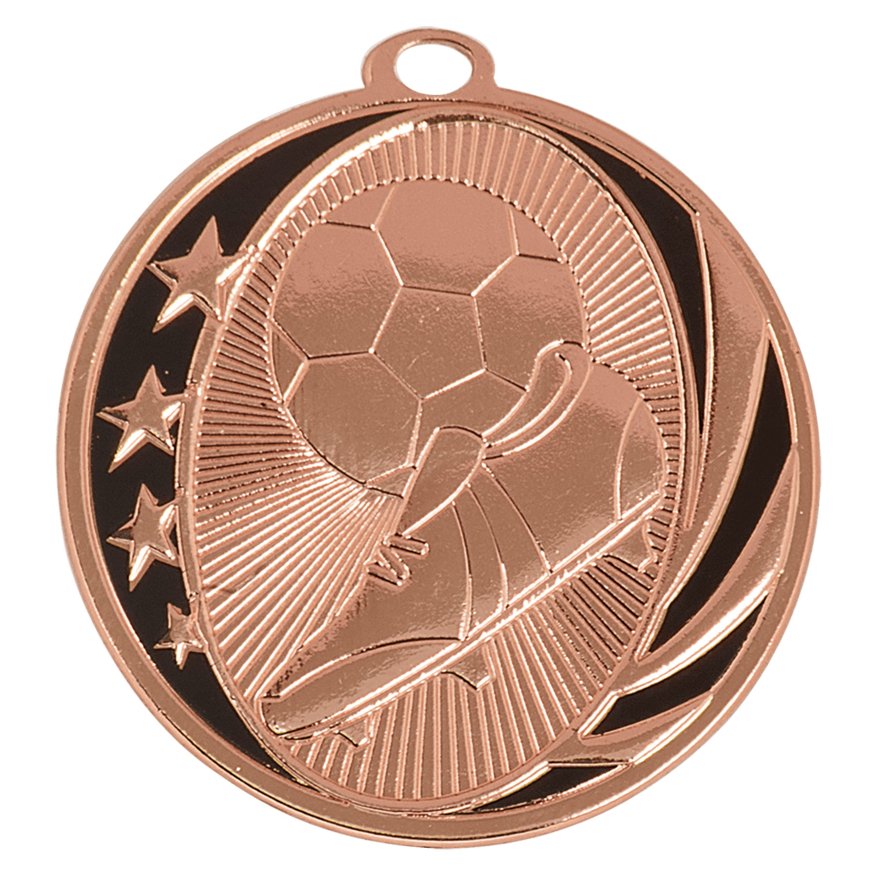 2" Bright Soccer Laserable MidNite Star Medal
