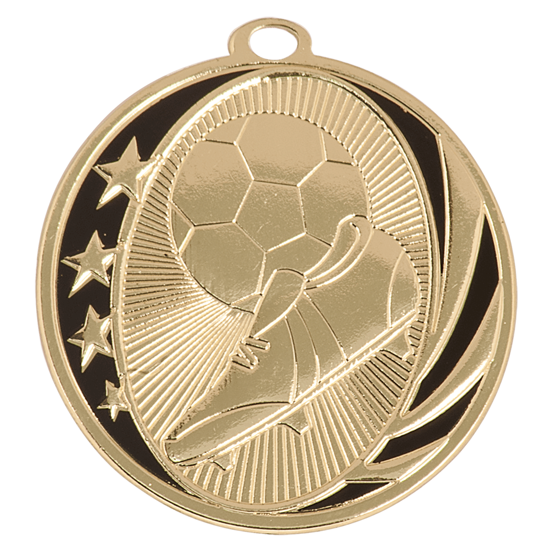 2" Bright Soccer Laserable MidNite Star Medal