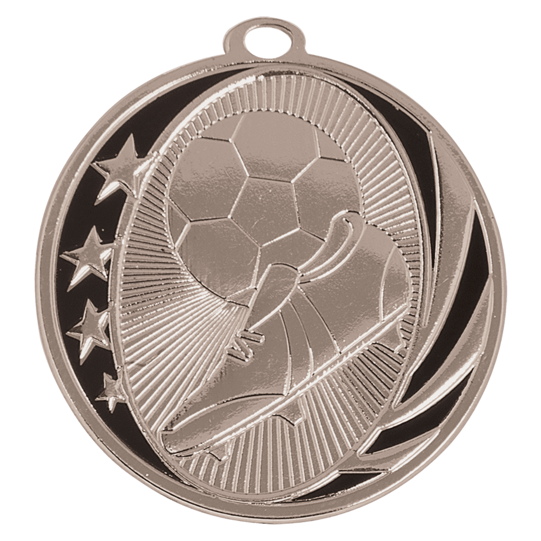 2" Bright Soccer Laserable MidNite Star Medal