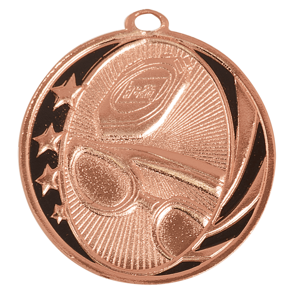 2" Bright Swimming Laserable MidNite Star Medal