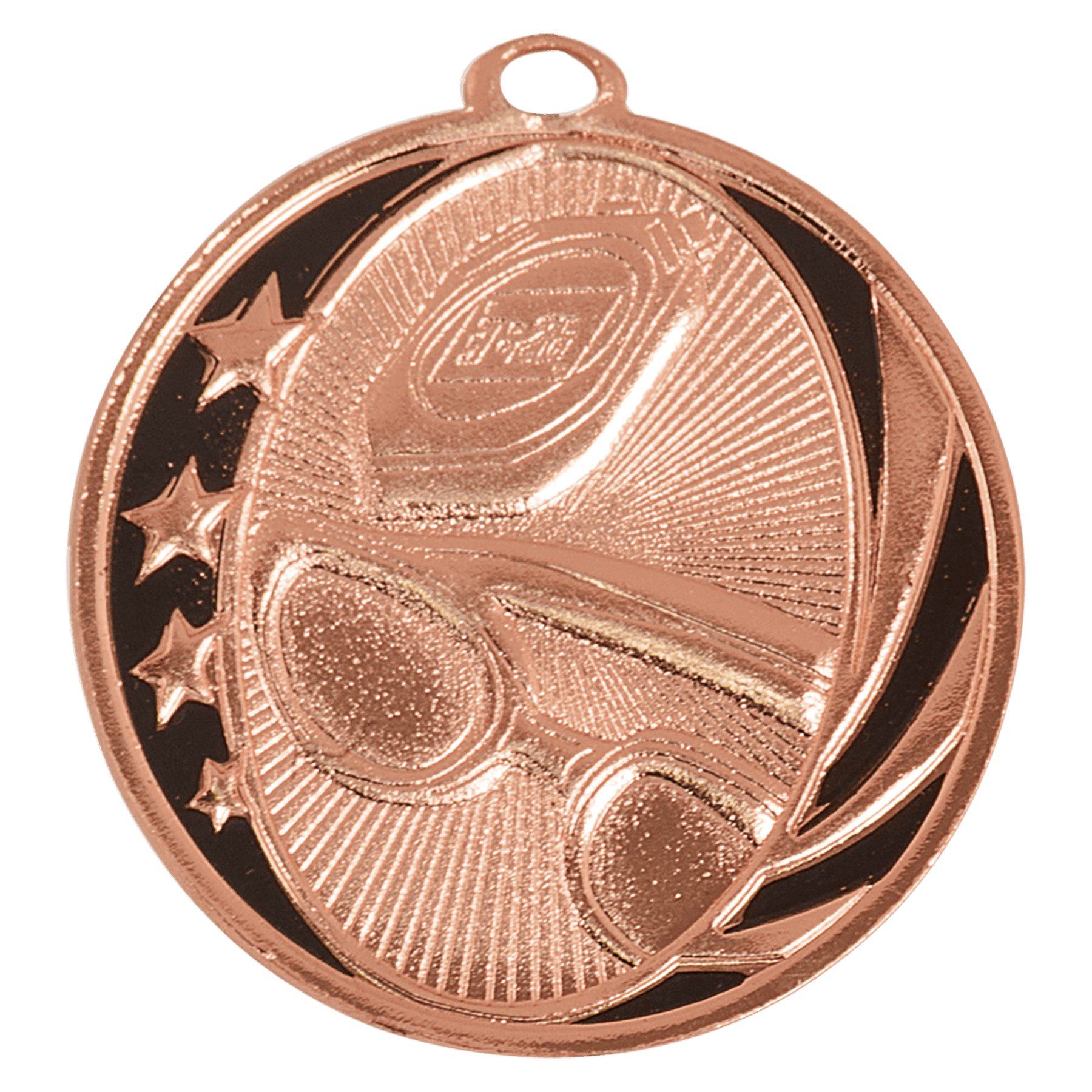 2" Bright Swimming Laserable MidNite Star Medal