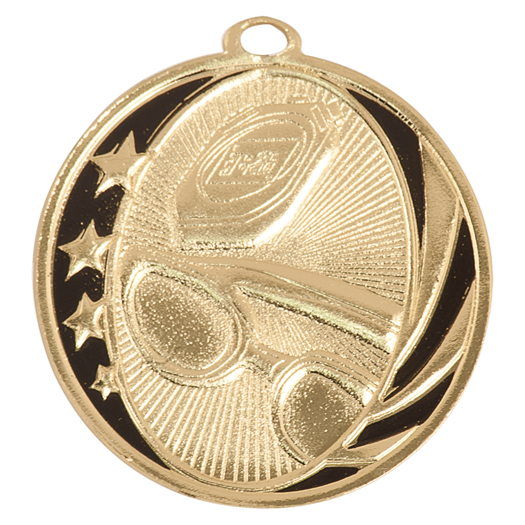2" Bright Swimming Laserable MidNite Star Medal