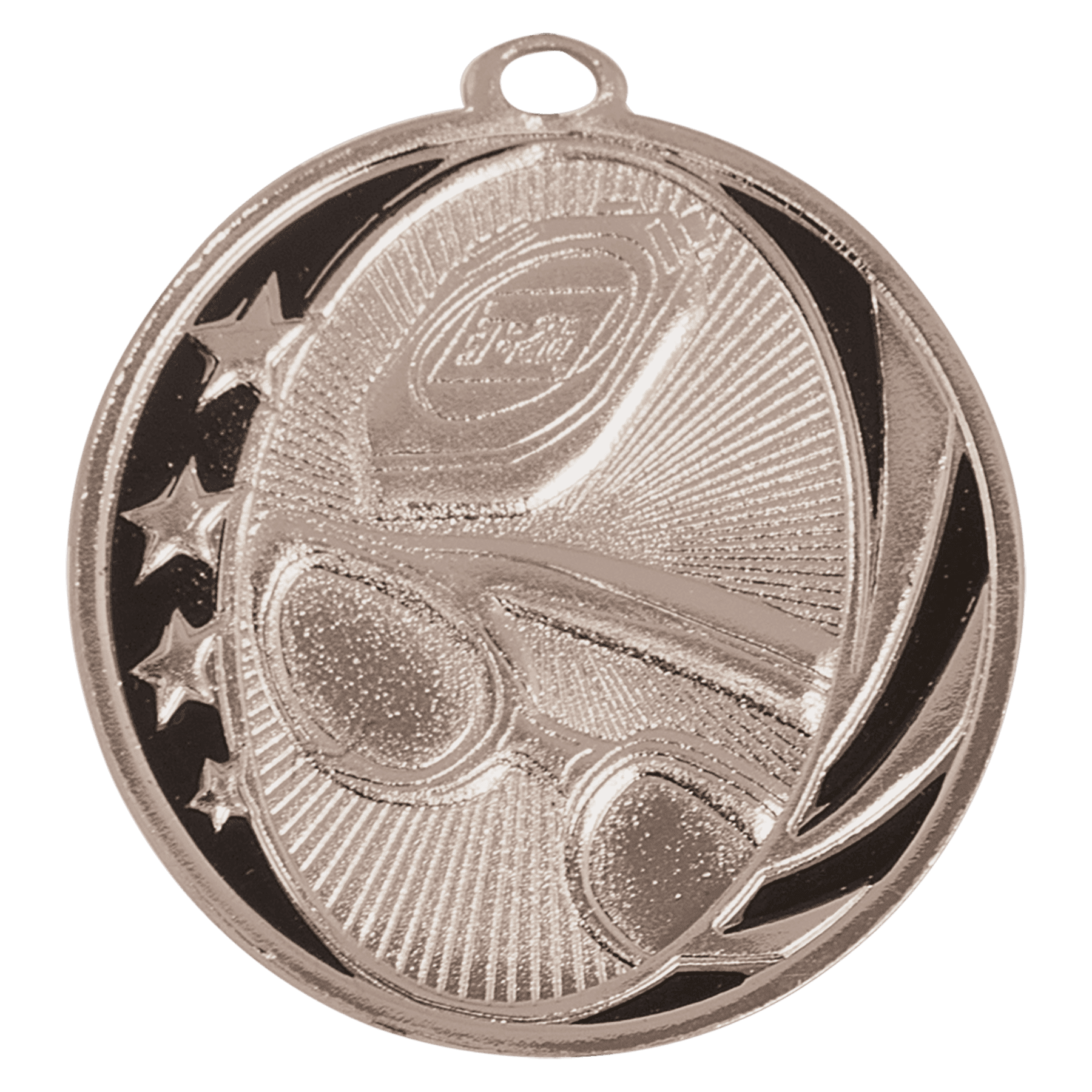2" Bright Swimming Laserable MidNite Star Medal