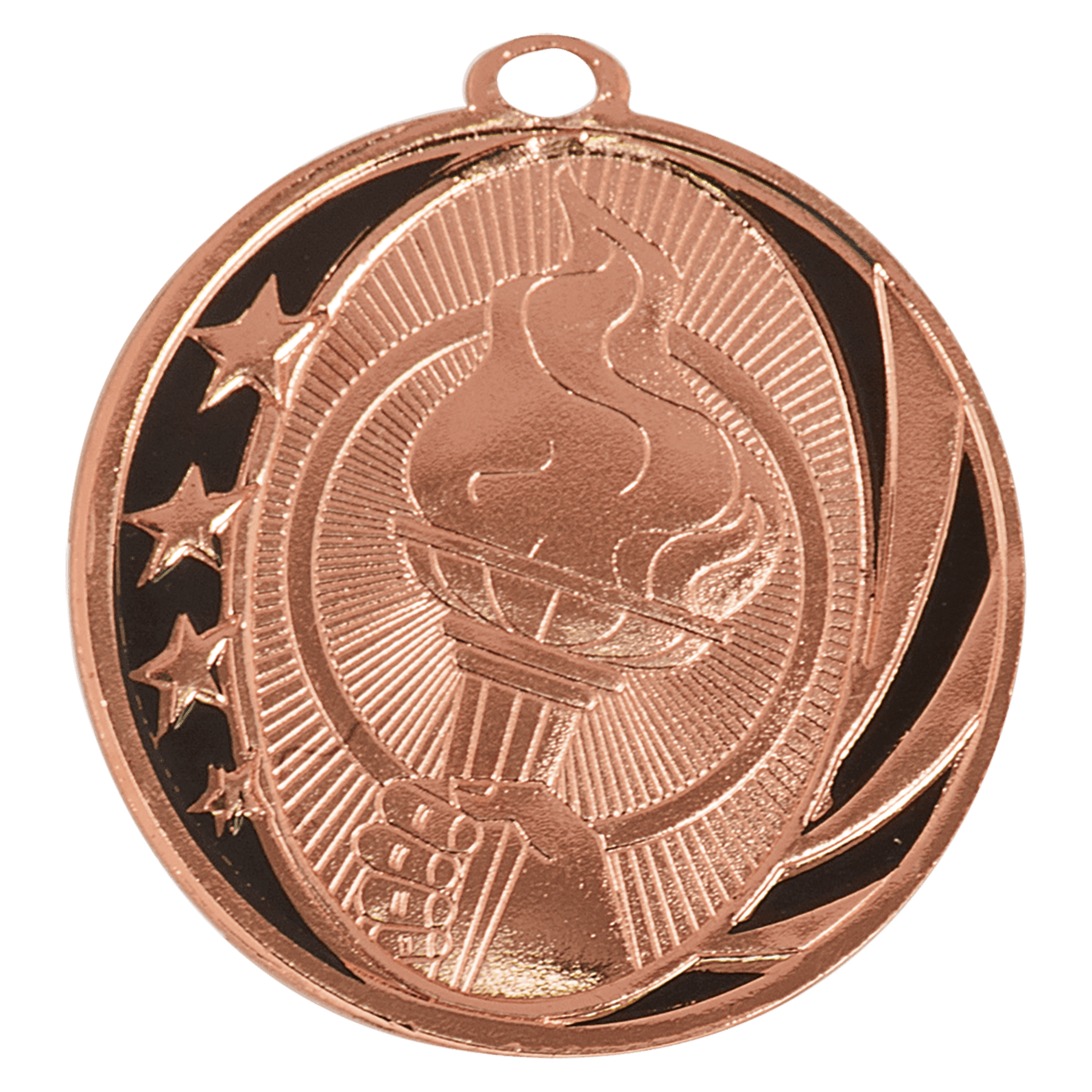 2" Bright Torch Laserable MidNite Star Medal