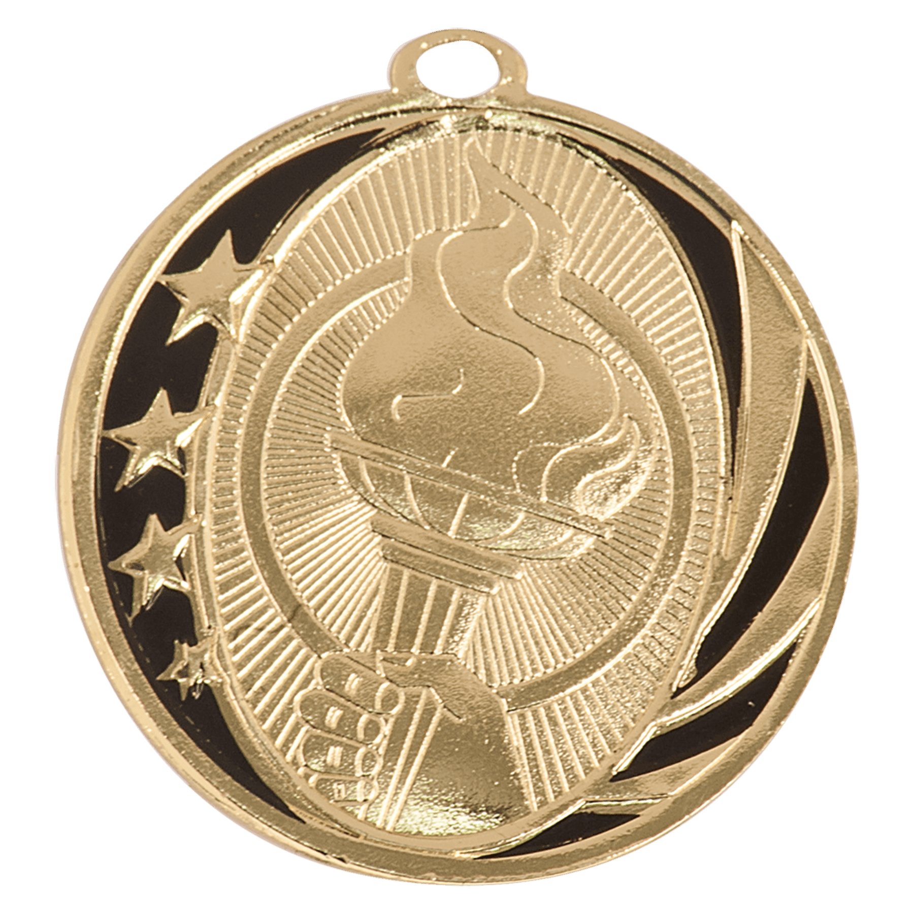 2" Bright Torch Laserable MidNite Star Medal