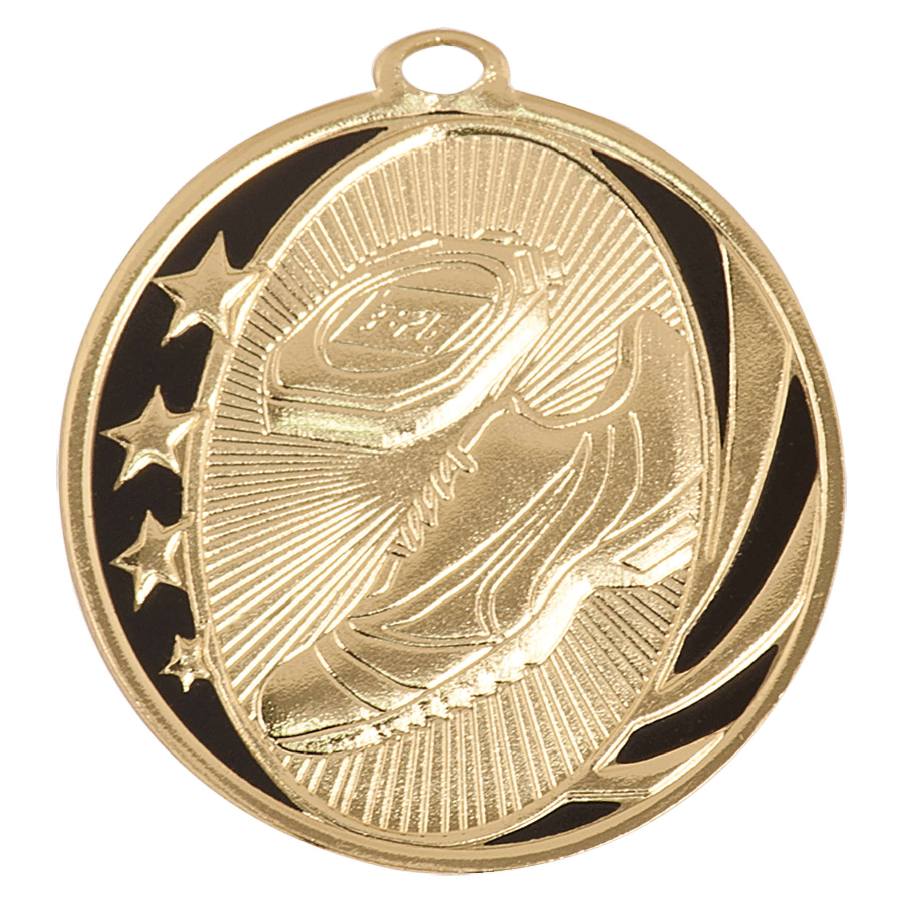 2" Bright Track Laserable MidNite Star Medal