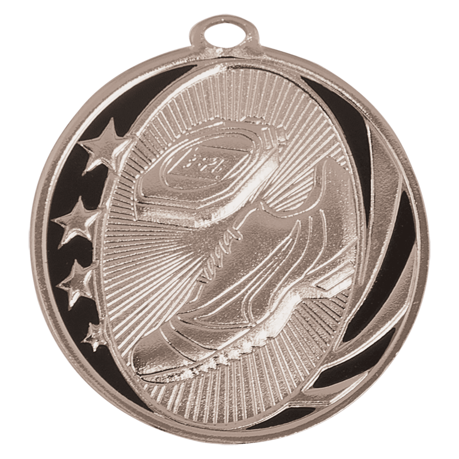 2" Bright Track Laserable MidNite Star Medal