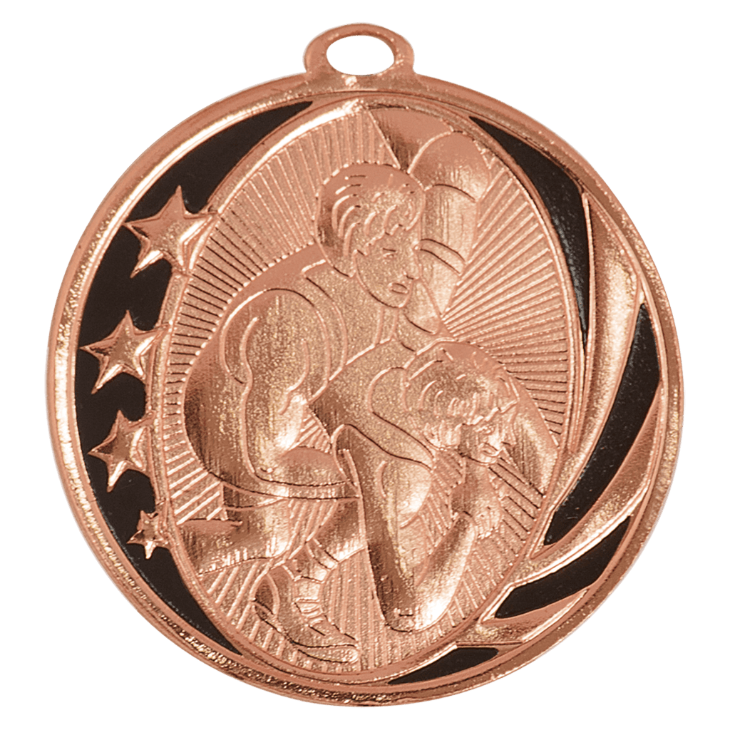 2" Bright Wrestling Laserable MidNite Star Medal