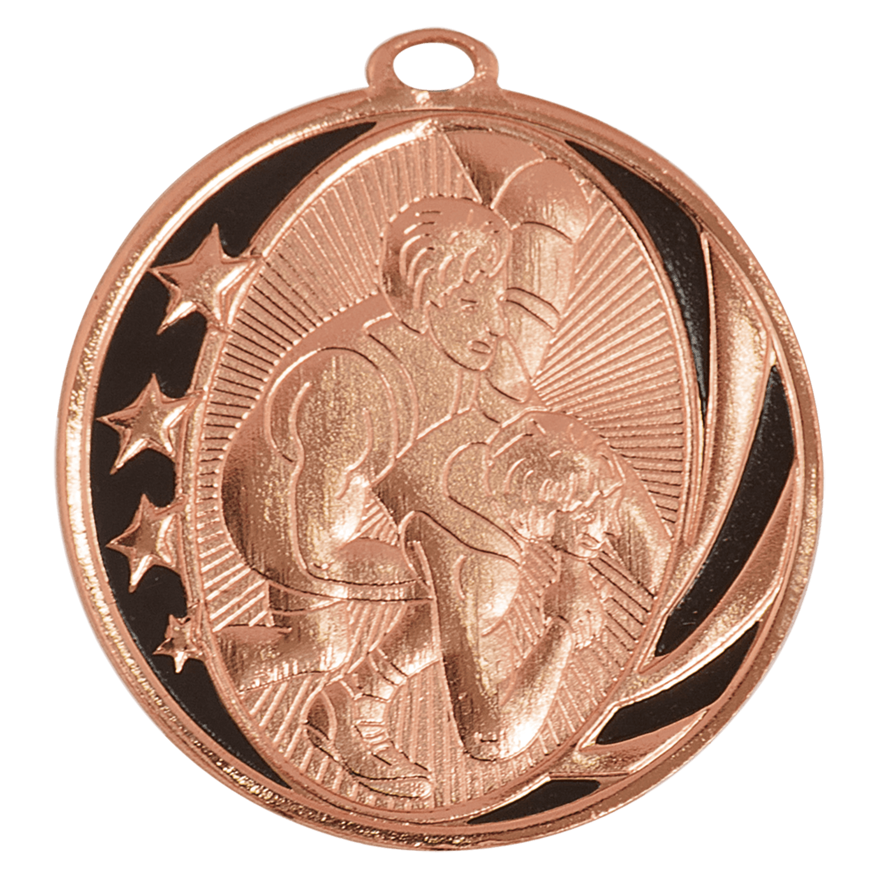 2" Bright Wrestling Laserable MidNite Star Medal