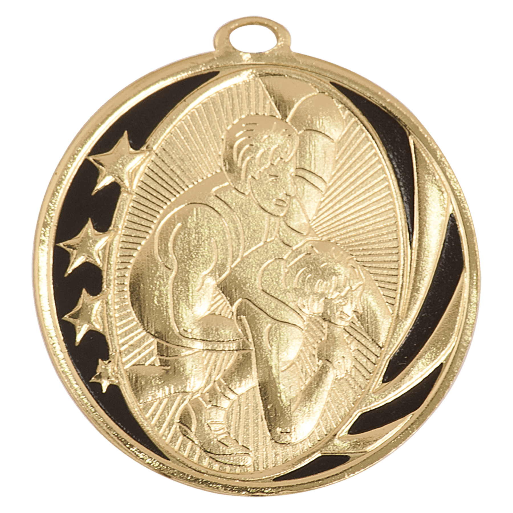 2" Bright Wrestling Laserable MidNite Star Medal