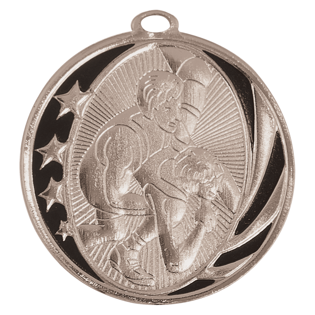 2" Bright Wrestling Laserable MidNite Star Medal