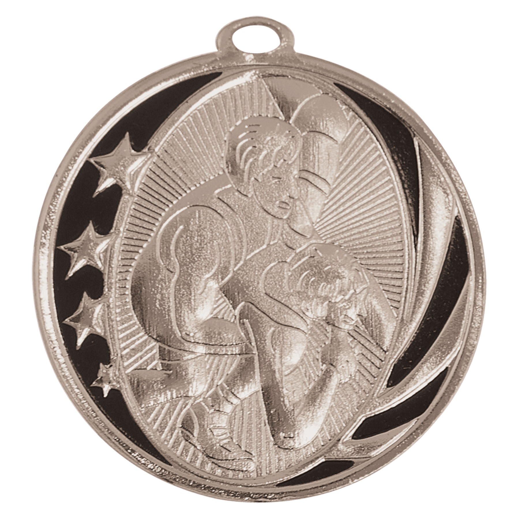 2" Bright Wrestling Laserable MidNite Star Medal