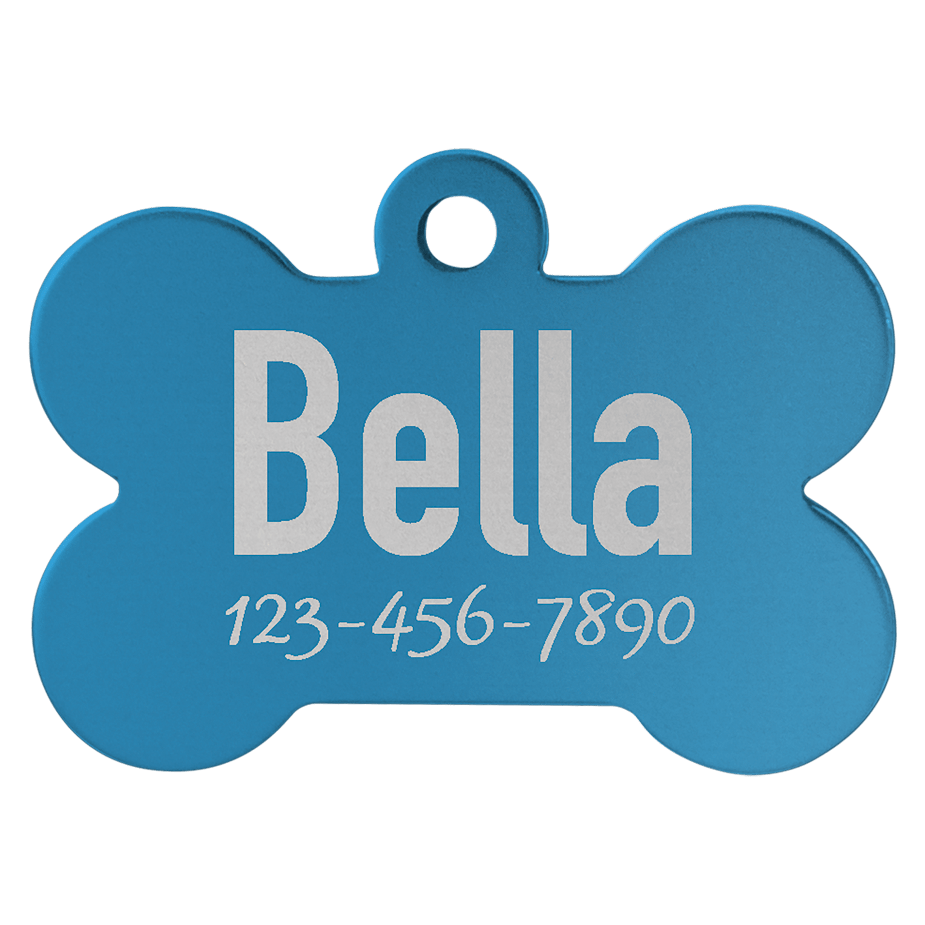 1 1/4" x 3/4" Laserable Anodized Aluminum Bone Pet Tag