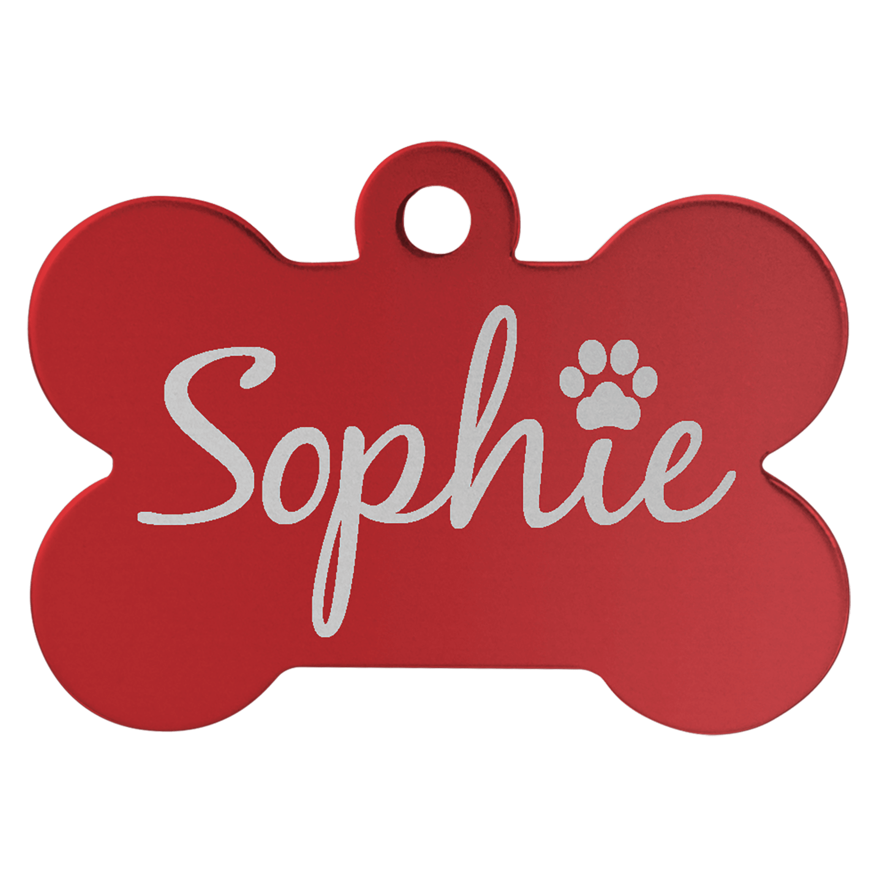 1 1/4" x 3/4" Laserable Anodized Aluminum Bone Pet Tag