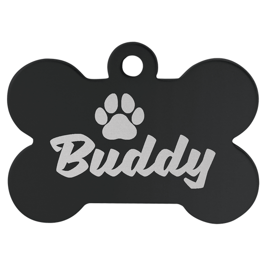 1 1/2" x 1" Laserable Anodized Aluminum Bone Pet Tag