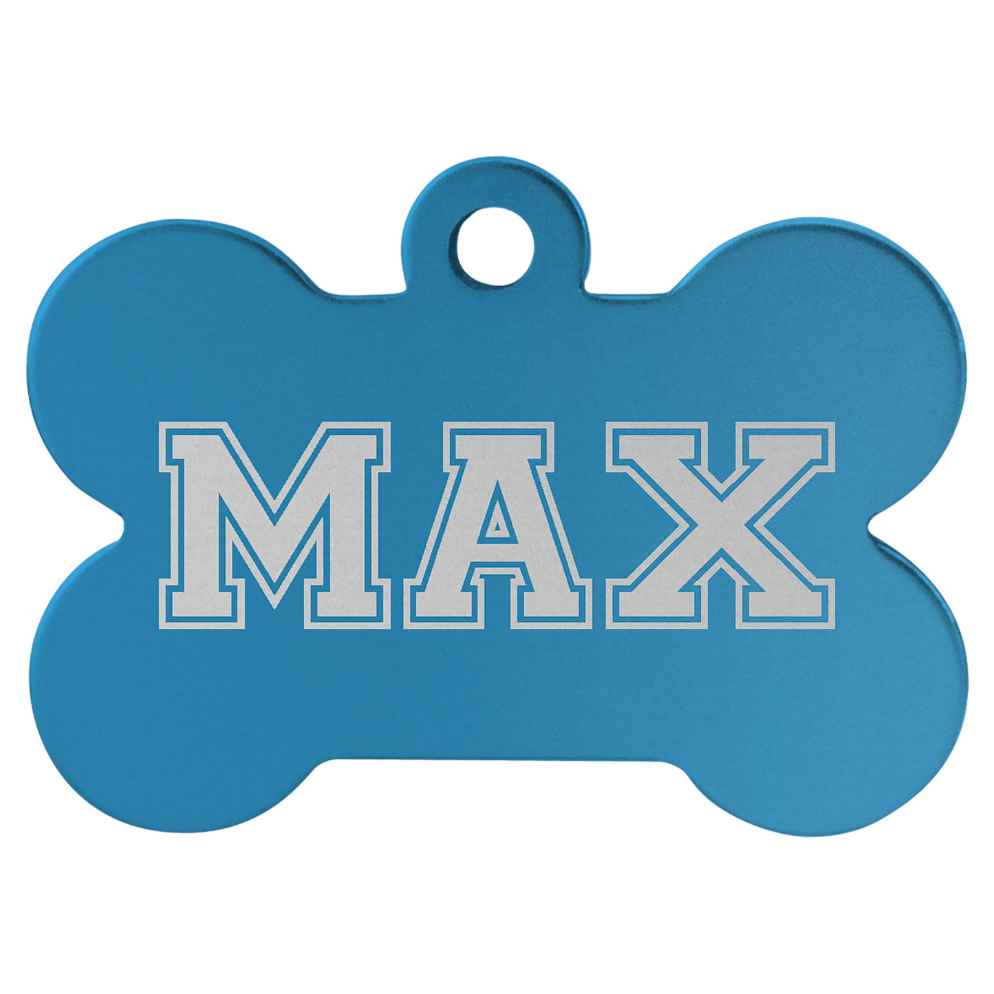 1 1/2" x 1" Laserable Anodized Aluminum Bone Pet Tag