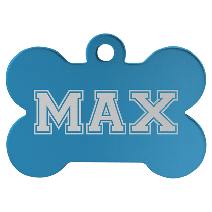 1 1/2" x 1" Laserable Anodized Aluminum Bone Pet Tag
