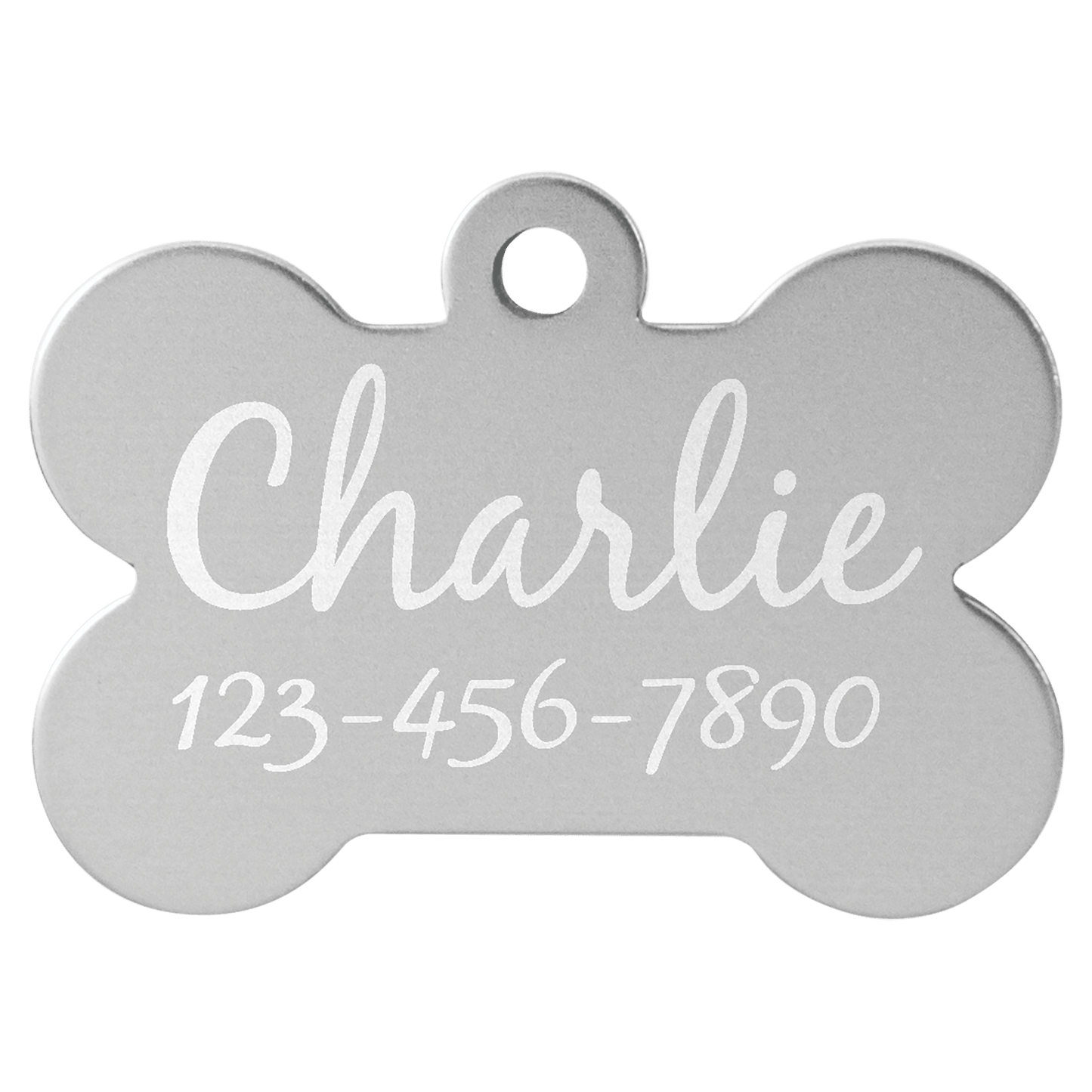 1 1/2" x 1" Laserable Anodized Aluminum Bone Pet Tag