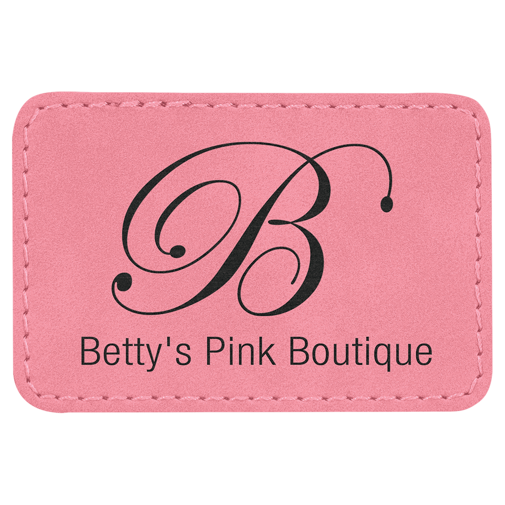 3" x 2" Rectangle Laserable Leatherette Patch with Adhesive