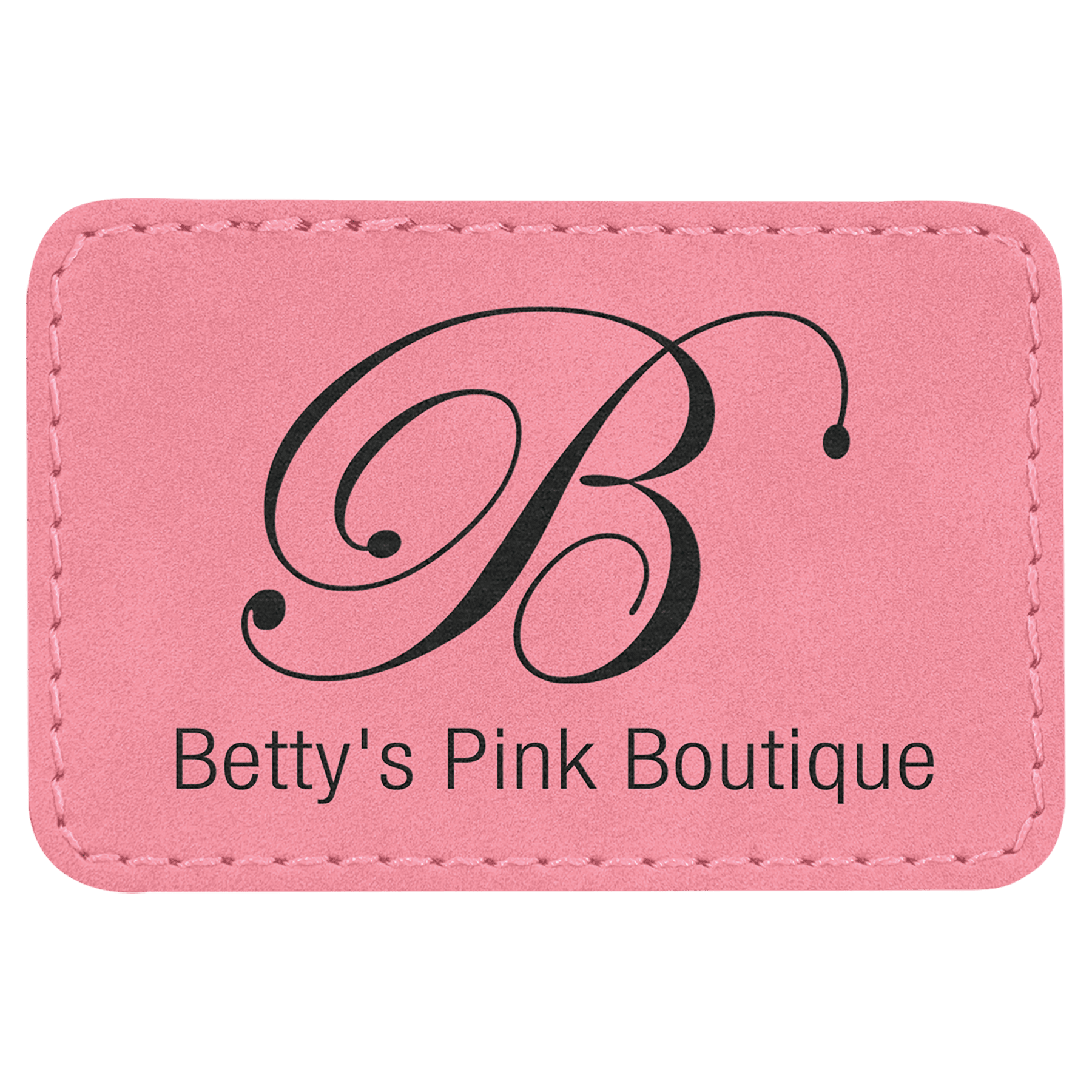 3" x 2" Rectangle Laserable Leatherette Patch with Adhesive