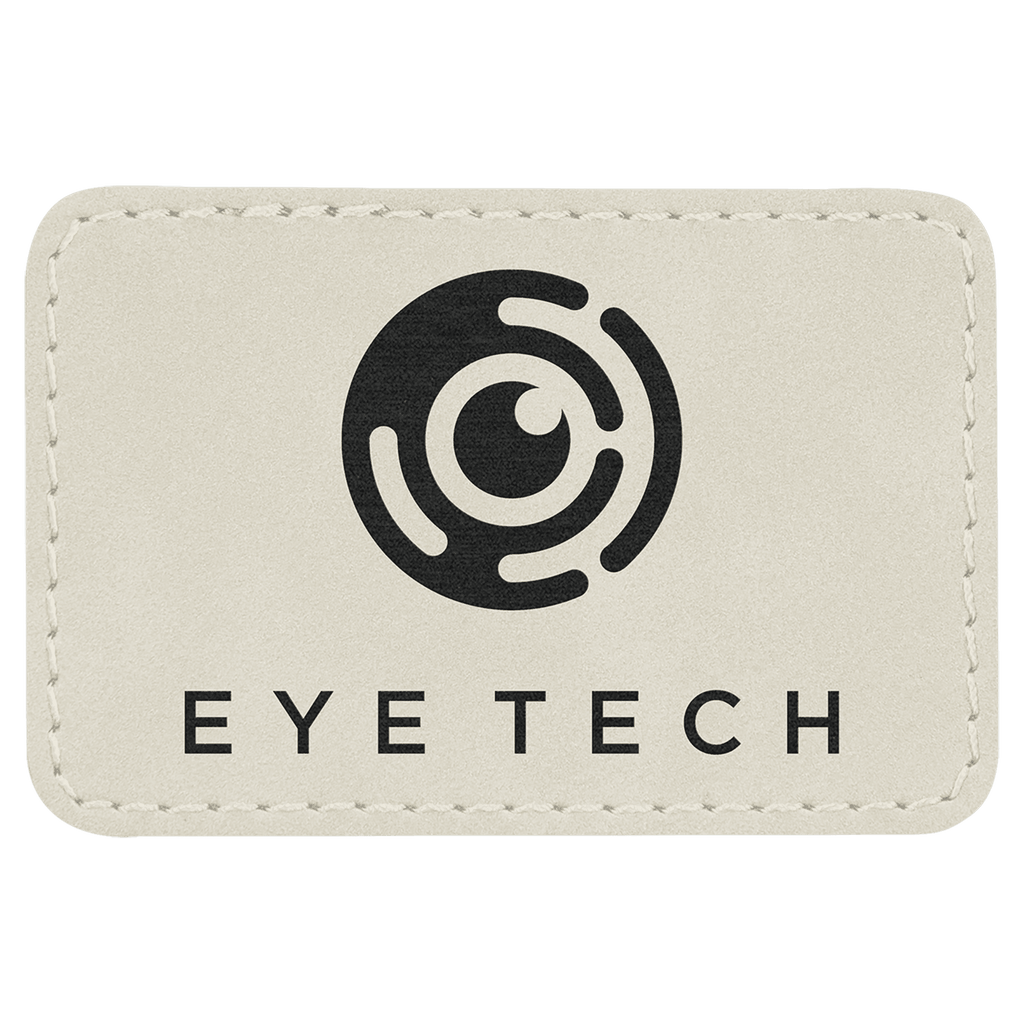3" x 2" Rectangle Laserable Leatherette Patch with Adhesive