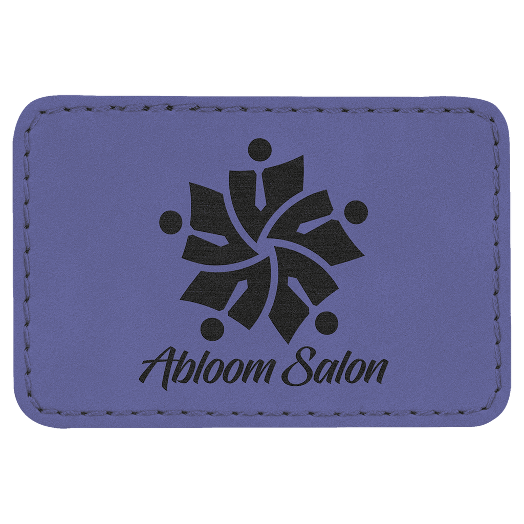 3" x 2" Rectangle Laserable Leatherette Patch with Adhesive