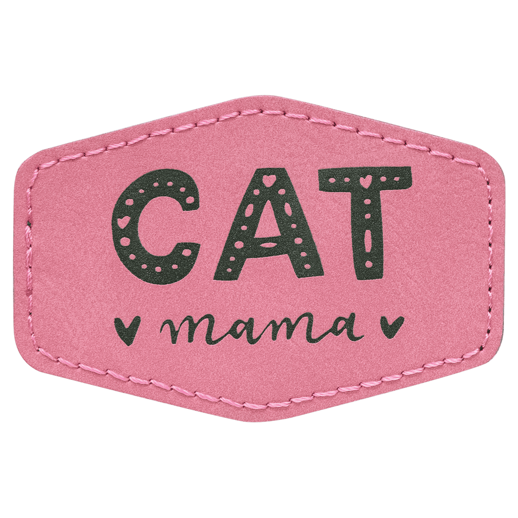 3" x 2" Hex Laserable Leatherette Patch with Adhesive