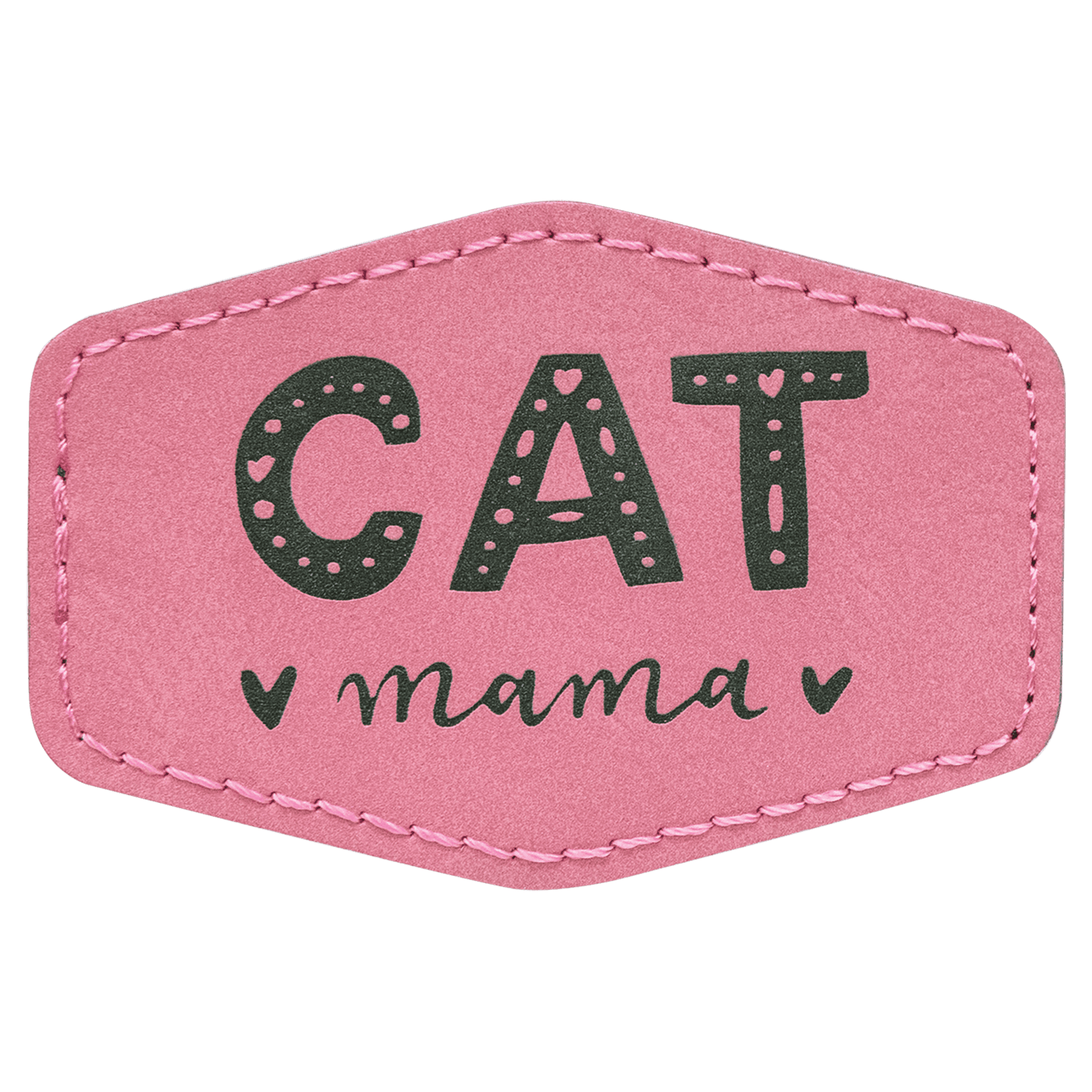 3" x 2" Hex Laserable Leatherette Patch with Adhesive