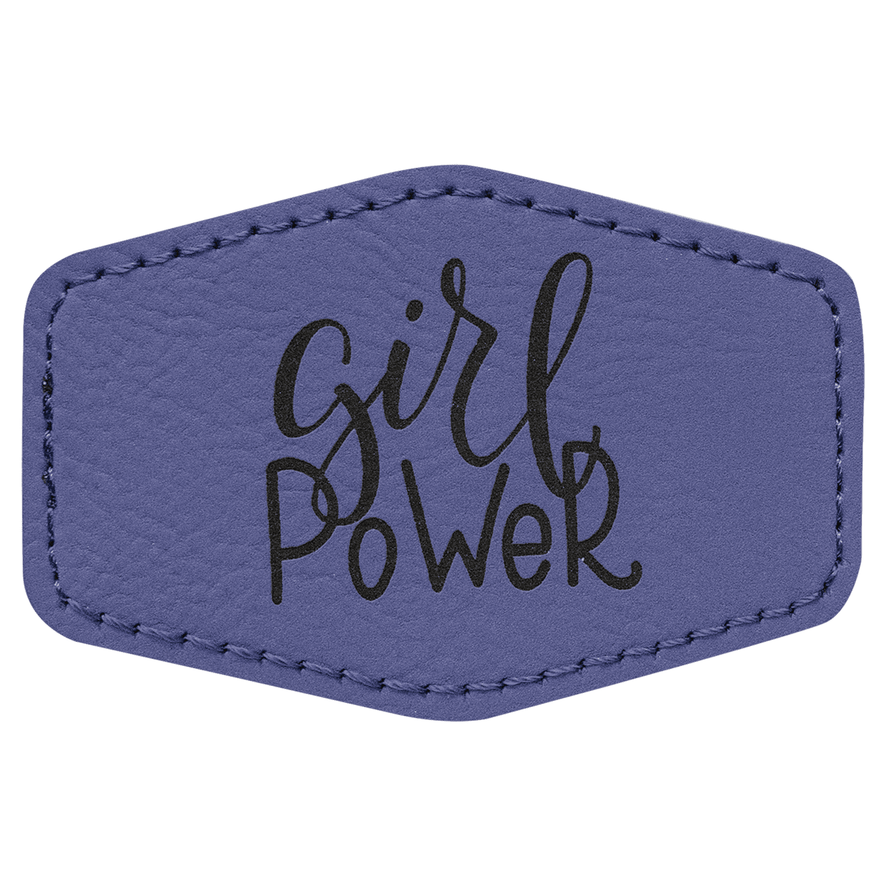 3" x 2" Hex Laserable Leatherette Patch with Adhesive