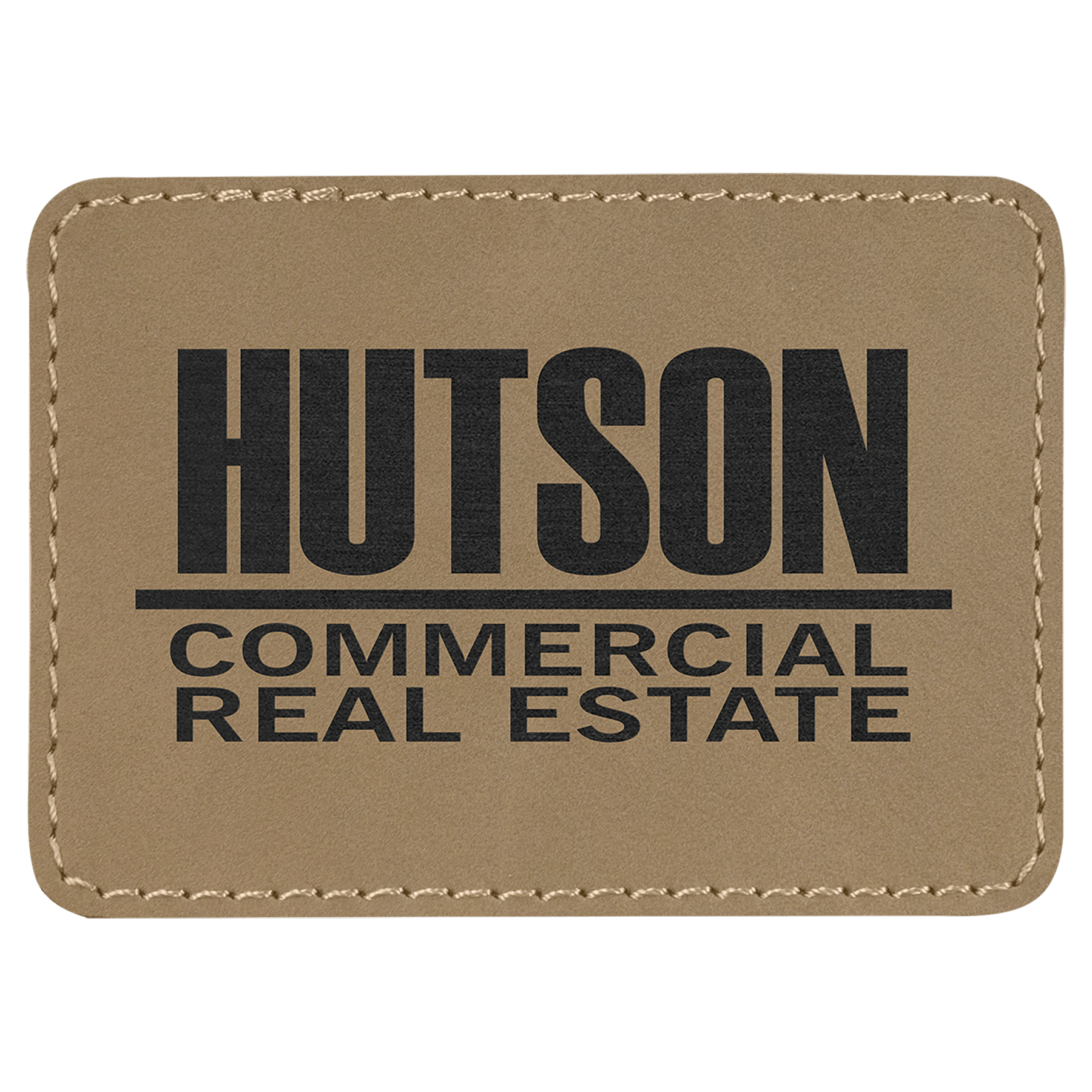3 1/2" x 2 1/2" Rectangle Light Laserable Leatherette Patch with Adhesive