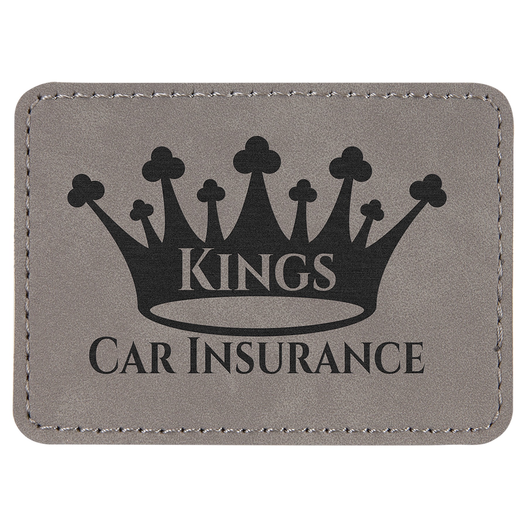 3 1/2" x 2 1/2" Rectangle Laserable Leatherette Patch with Adhesive