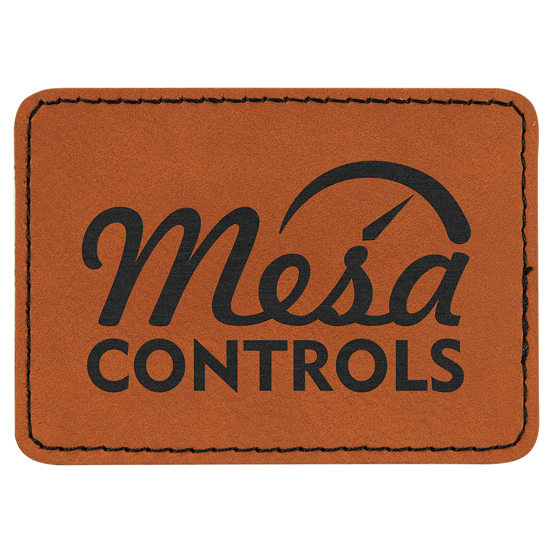 3 1/2" x 2 1/2" Rectangle Dark Laserable Leatherette Patch with Kota