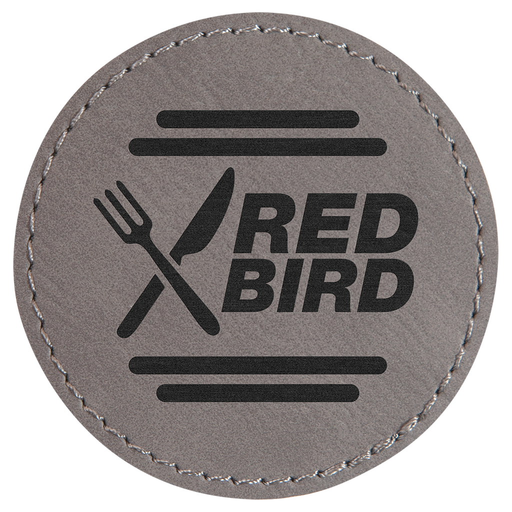 2 1/2" Round Laserable Leatherette Patch with Adhesive