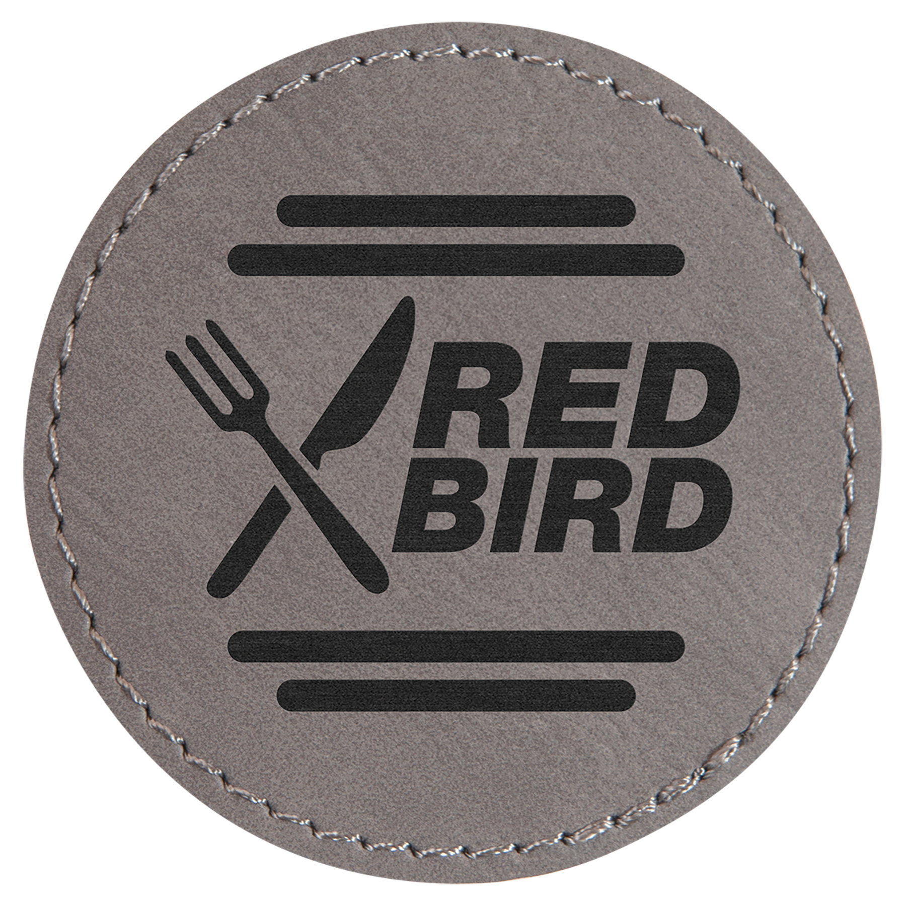 2 1/2" Round Laserable Leatherette Patch with Adhesive