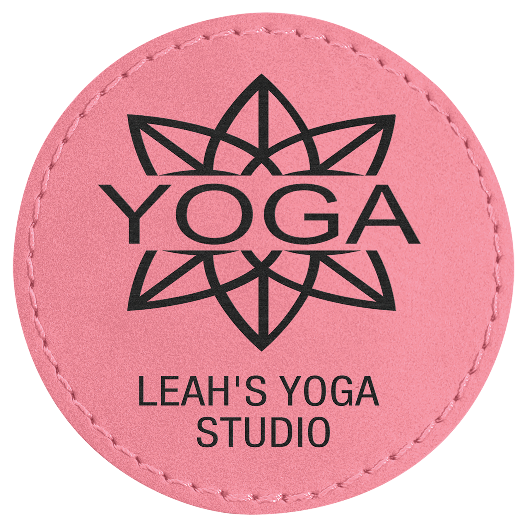 2 1/2" Round Laserable Leatherette Patch with Adhesive