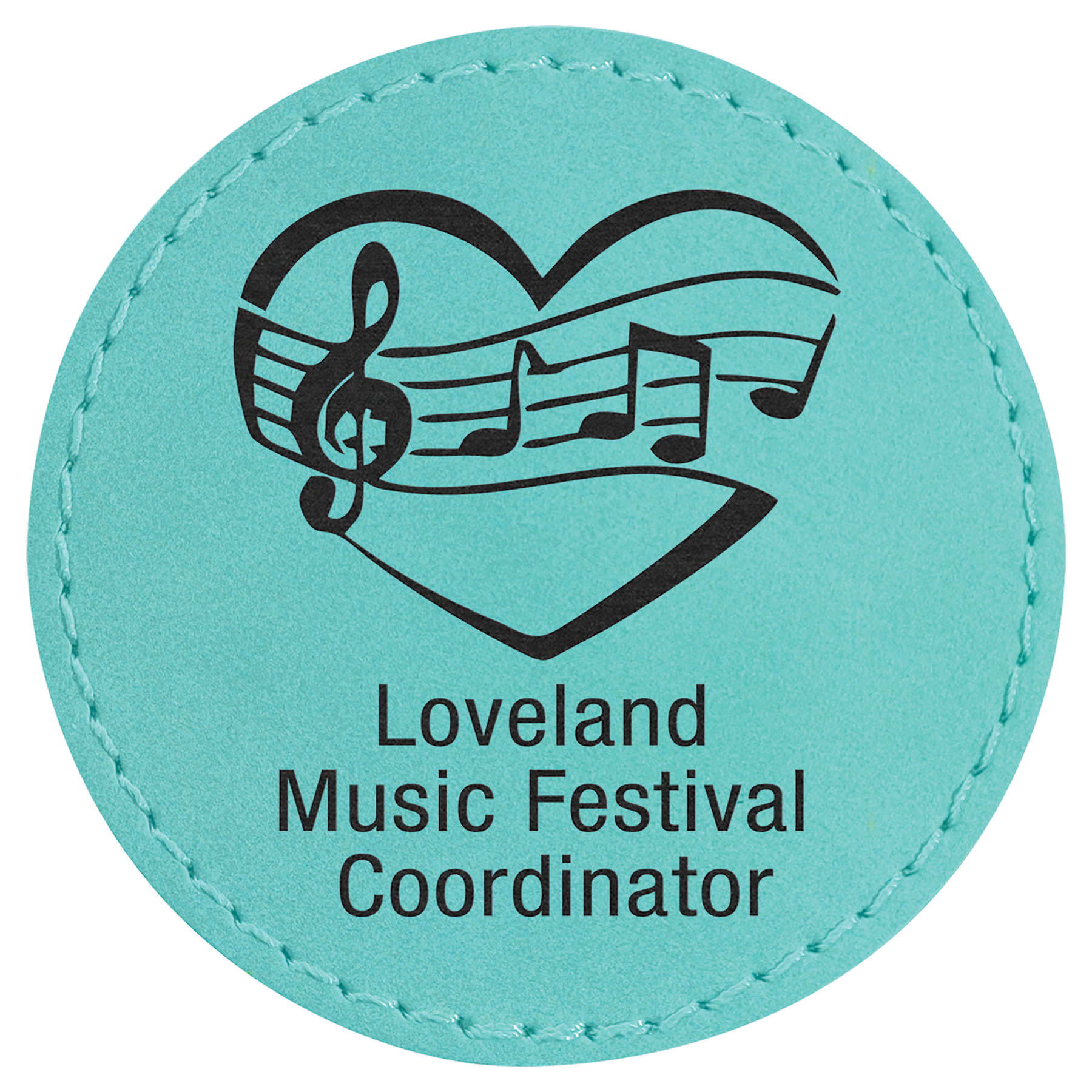 2 1/2" Round Laserable Leatherette Patch with Adhesive
