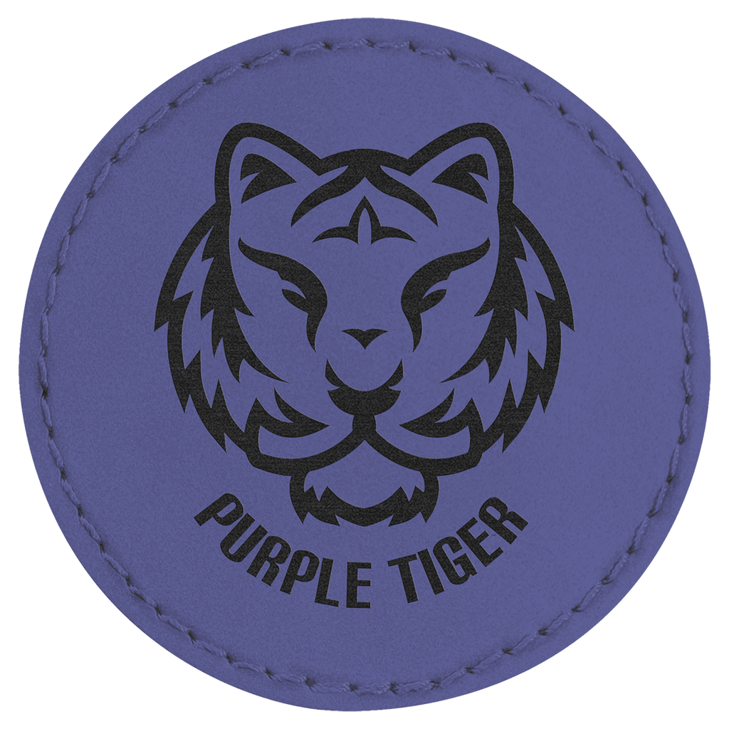 2 1/2" Round Laserable Leatherette Patch with Adhesive